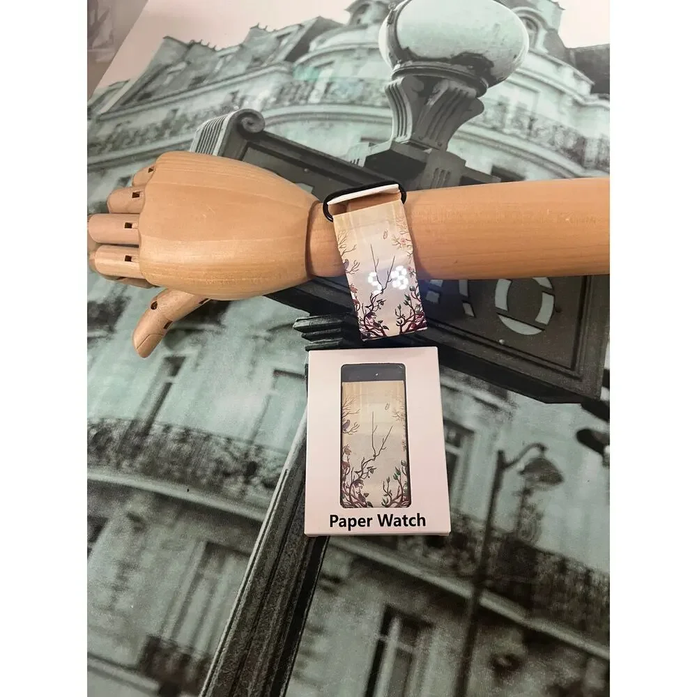 New Waterproof Tyvek Paper Digital Watch Unisex LED Printed Wristband